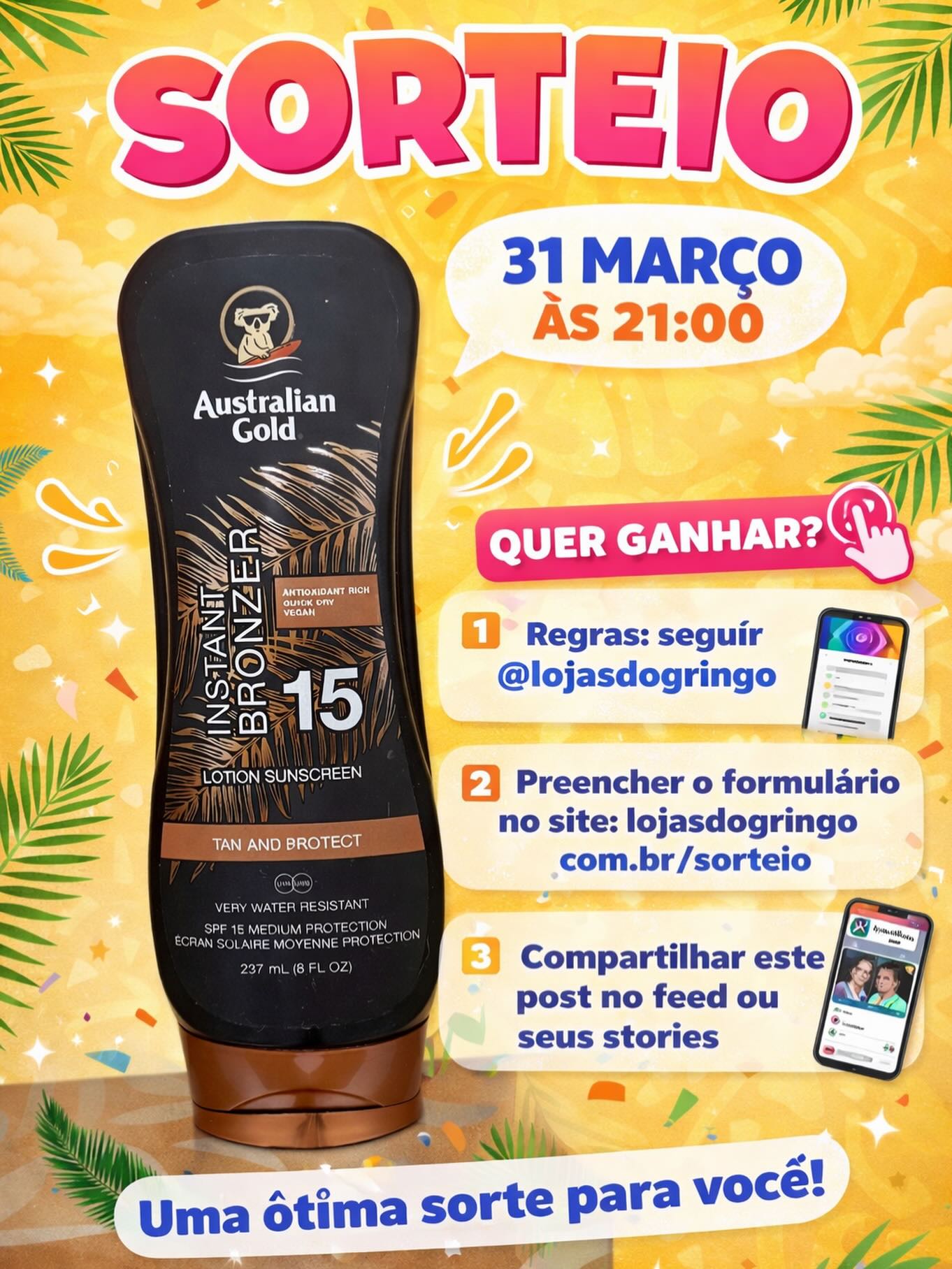 Sorteio Março 2026 🎁

Não ganhou o último sorteio? Não fica 